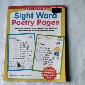 Sight Word Poetry Pages